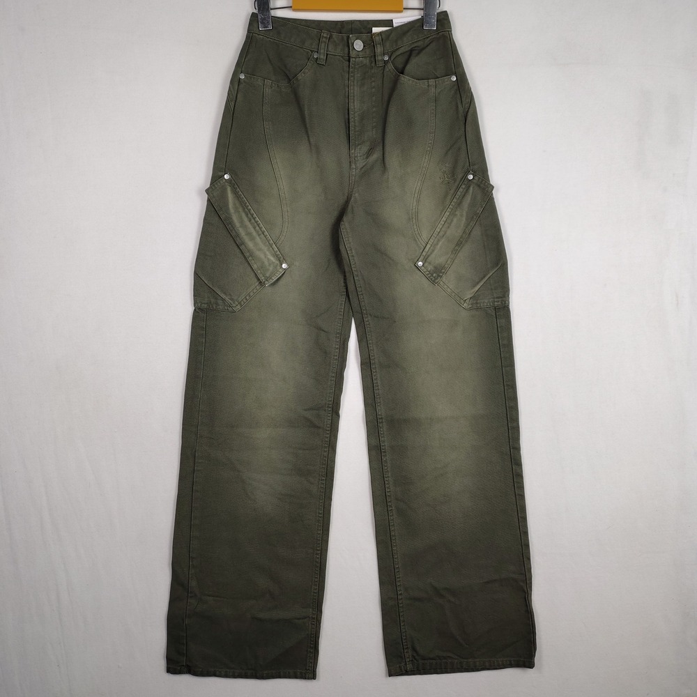 Jordan x Travis Scott Womens Canvas Pants Olive DO4097-256 Size 0